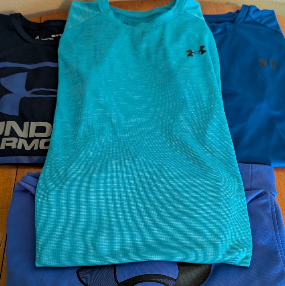 Under Armour Men's Blue Short Sleeve Tech Tee- L - Picture 7 of 7